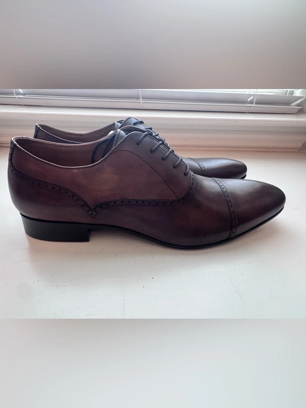 Aldo Brown Leather Cap Toe Oxford Dress Shoes | Men’s Size 13